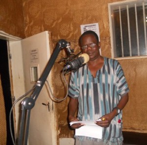 Isaac Peter Oyako in radio studio