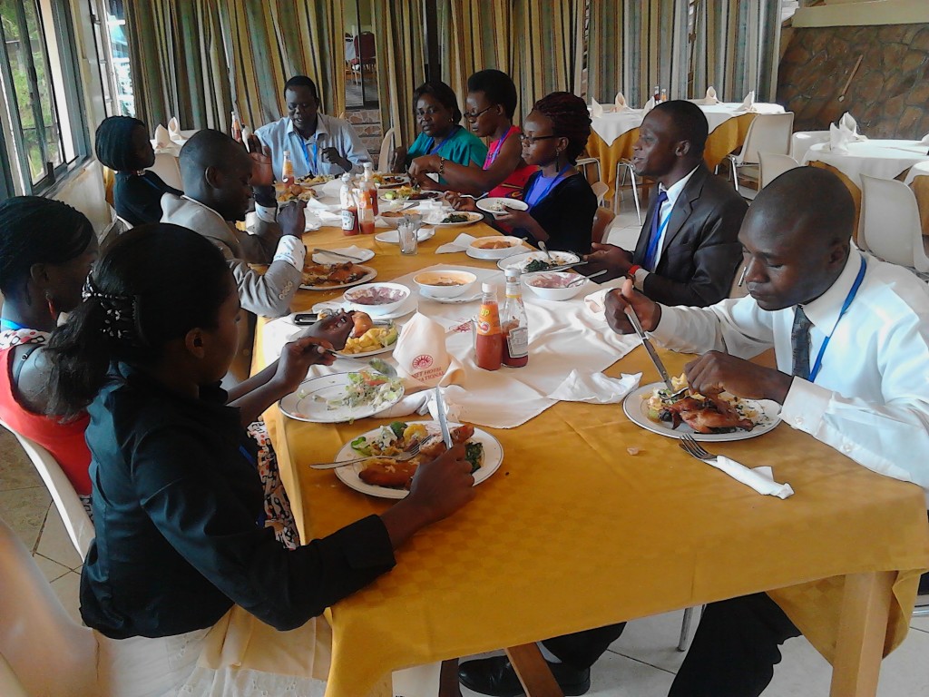 Evangelism Workshop-participants having lunch